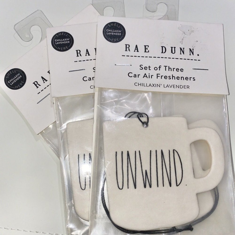 Rae Dunn Unwind Car Air Freshener Sets